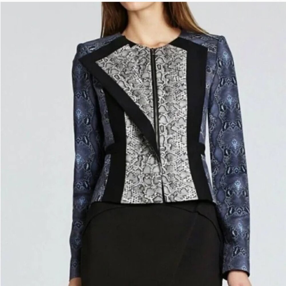 BCBGMaxAzria S Edward Snakeskin Jacket